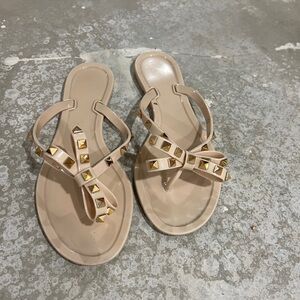 Studded Beige Sandals